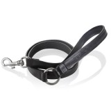B Wilde Collection - Set Figaro - Onyx - Collar & Leash - Figaro Collection - Leather Collar - High Quality Luxury
