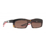 Balenciaga - Occhiali da Sole Hybrid D-Frame Rectangle - Havana Scuro - Occhiali da Sole - Balenciaga Eyewear