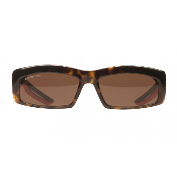 Balenciaga - Hybrid D-Frame Rectangle Sunglasses - Dark Havana - Sunglasses - Balenciaga Eyewear