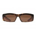 Balenciaga - Hybrid D-Frame Rectangle Sunglasses - Dark Havana - Sunglasses - Balenciaga Eyewear