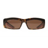 Balenciaga - Occhiali da Sole Hybrid D-Frame Rectangle - Havana Scuro - Occhiali da Sole - Balenciaga Eyewear