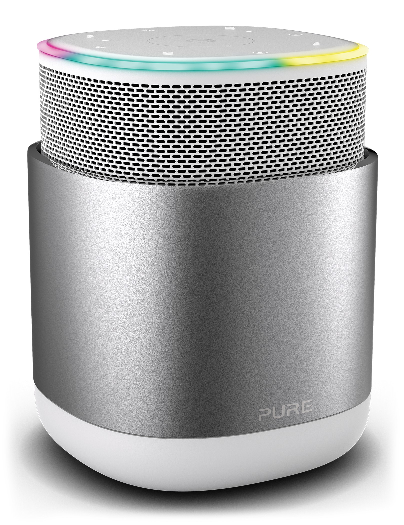 Pure - DiscovR - Argento - Altoparlante Portatile Intelligente - Alexa  Built-In Enhanced Music Discovery - Digitale Alta Qualità - Avvenice