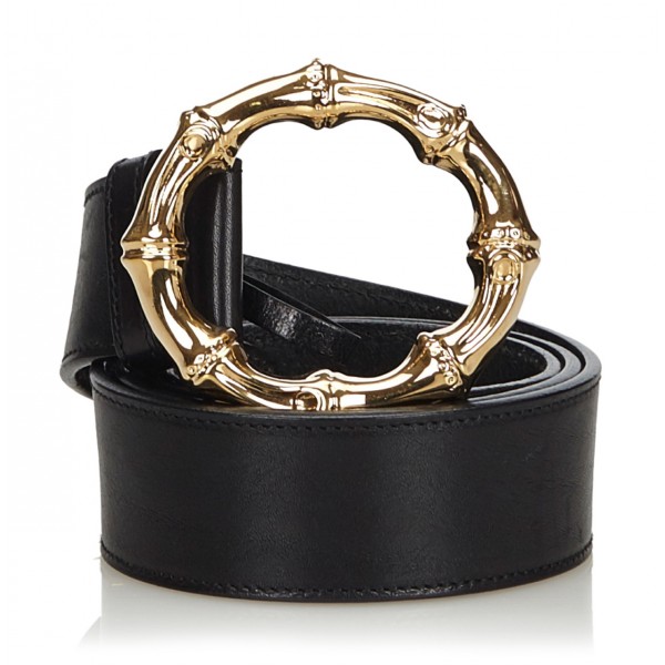 Gucci Vintage - Bamboo Leather Belt 