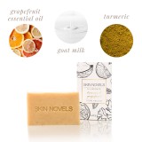 Skin Novels - Illuminate - Sapone Naturale con Curcuma e Pompelmo - Sapone Naturale al 100 % Realizzato a Mano
