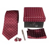 Cravates E.G. - Cravatta a Pois - Bordeaux
