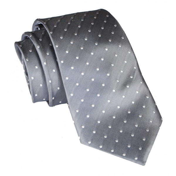 Cravates E.G. - Polka Dot Tie - Ice Gray