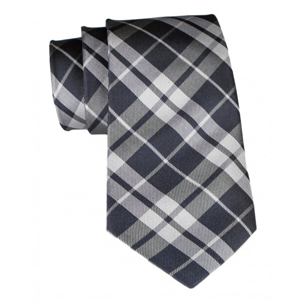 Cravates E.G. - Tartan Tie - Gray
