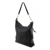 Gucci Vintage - GG Embossed Apollo Leather Shoulder Bag - Black - Leather Handbag - Luxury High Quality