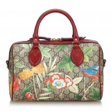 Gucci Vintage - GG Supreme Tian Handbag - Brown - Leather Handbag - Luxury High Quality