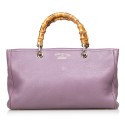 Gucci Vintage - Bamboo Leather Shopper Bag - Rosa - Borsa in Pelle - Alta Qualità Luxury