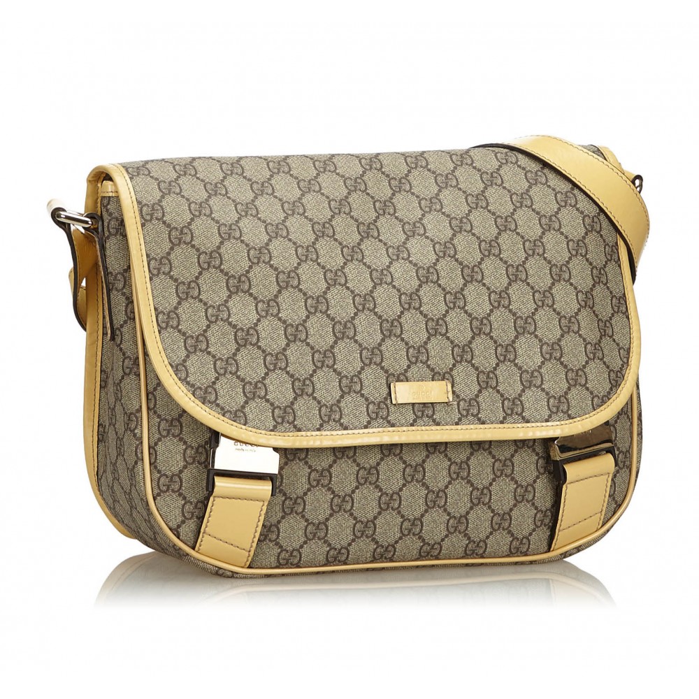 Gucci Vintage - GG Supreme Crossbody Bag - Brown - Leather Handbag - Luxury High Quality - Avvenice