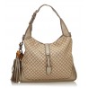 Gucci Vintage - Diamante New Jackie Tassel Satchel Bag - Brown - Leather Handbag - Luxury High Quality