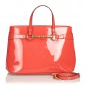Gucci Vintage - Patent Leather Bright Bit Satchel Bag - Pink - Leather Handbag - Luxury High Quality