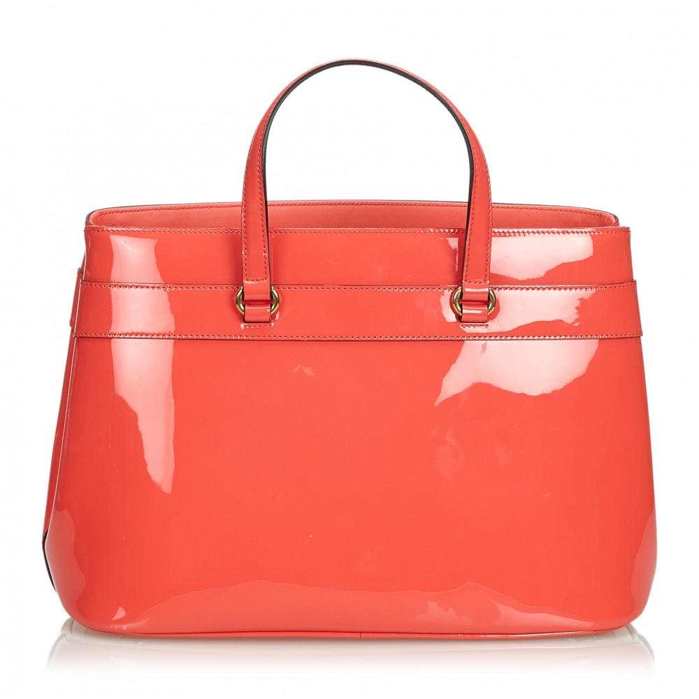 Gucci Vintage - Patent Leather Bright Bit Satchel Bag - Pink - Leather Handbag - Luxury High ...