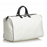 Gucci Vintage - GG Supreme Travel Bag - White - Leather Handbag - Luxury High Quality