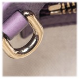 Gucci Vintage - Bamboo Leather Shopper Bag - Purple - Leather Handbag - Luxury High Quality