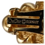 Dior Vintage - Rhinestone Flower Earrings - Oro - Orecchini Dior in Metallo - Alta Qualità Luxury