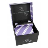 Cravates E.G. - Double Strip Tie - Lilac
