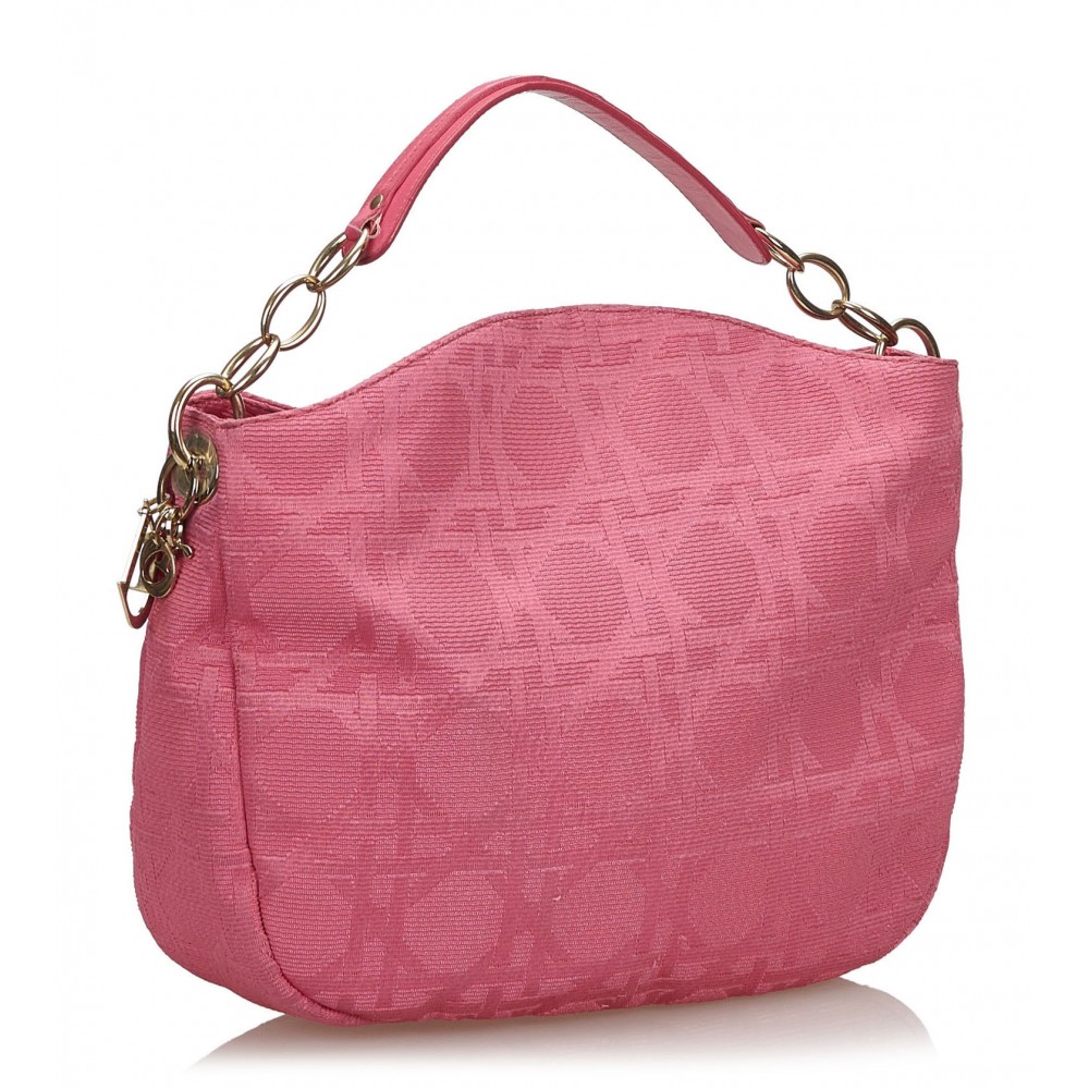 Dior Vintage - Cannage Canvas Shoulder Bag - Pink - Leather Handbag -  Luxury High Quality - Avvenice