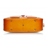 Dior Vintage - Patent Leather Saddle Dome Handbag Bag - Arancione - Borsa in Pelle - Alta Qualità Luxury