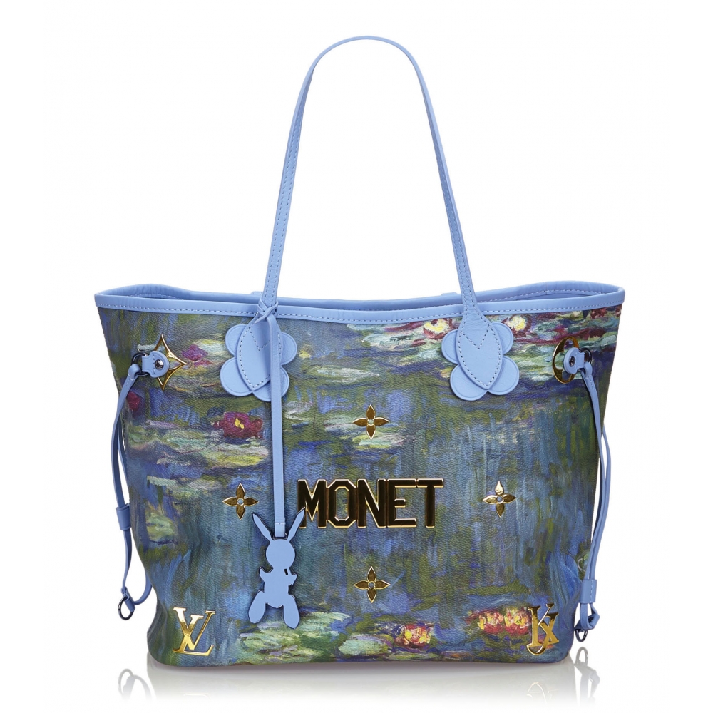 Louis Vuitton Vintage - 2017 Masters Collection Neverfull MM Monet Bag - Blue - Leather Handbag ...