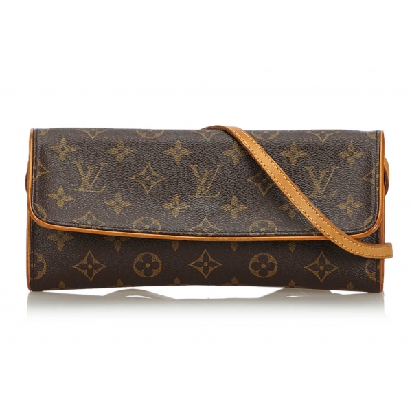 Louis Vuitton Vintage - Monogram Pochette Twin GM Bag - Brown - Monogram Canvas and Leather Handbag - Luxury High Quality