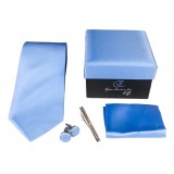 Cravates E.G. - Cravatta Satinata - Blu Reale
