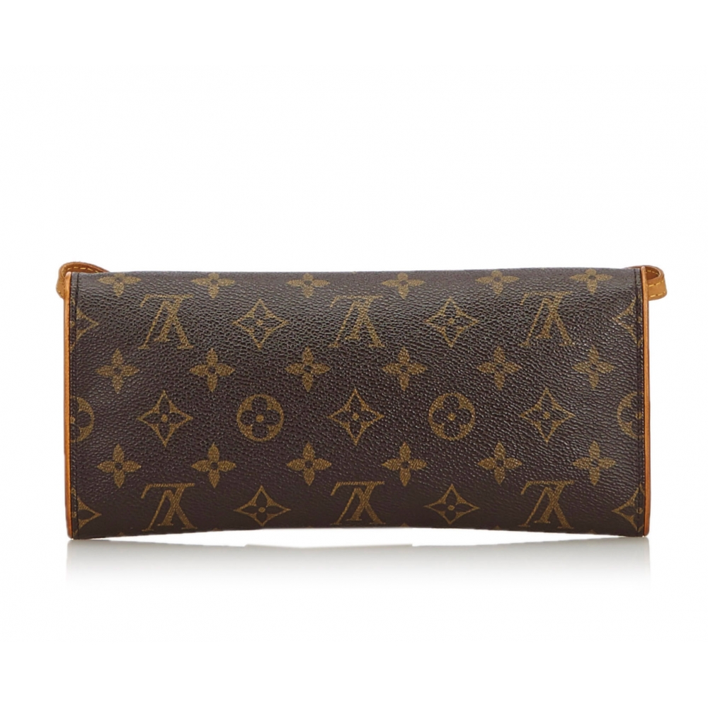 Louis Vuitton Vintage - Monogram Pochette Twin GM Bag - Brown - Monogram Canvas and Leather ...