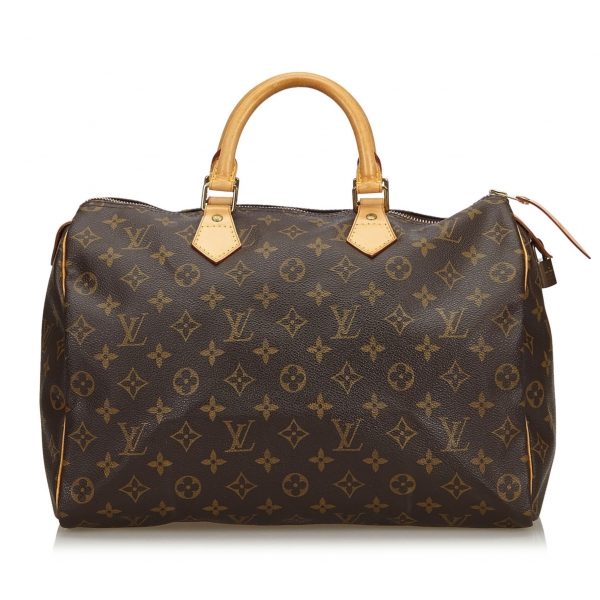 Louis Vuitton Vintage - Monogram Speedy 35 Bag - Brown - Monogram Leather Handbag - Luxury High Quality