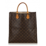 Louis Vuitton Vintage - Monogram Sac Plat Bag - Marrone - Borsa in Pelle Monogram - Alta Qualità Luxury