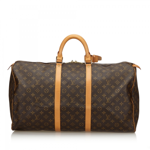 Louis Vuitton Vintage - Monogram Keepall 55 Bag - Brown - Monogram Leather Handbag - Luxury High ...