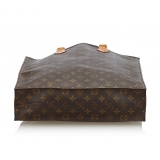 Louis Vuitton Vintage - Monogram Sac Plat Bag - Brown - Monogram Leather Handbag - Luxury High Quality