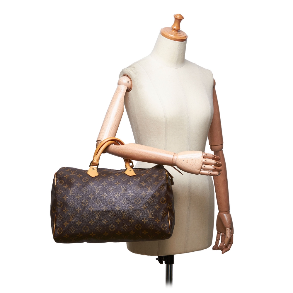 Louis Vuitton Vintage - Monogram Speedy 35 Bag - Brown - Monogram Leather  Handbag - Luxury High Quality - Avvenice