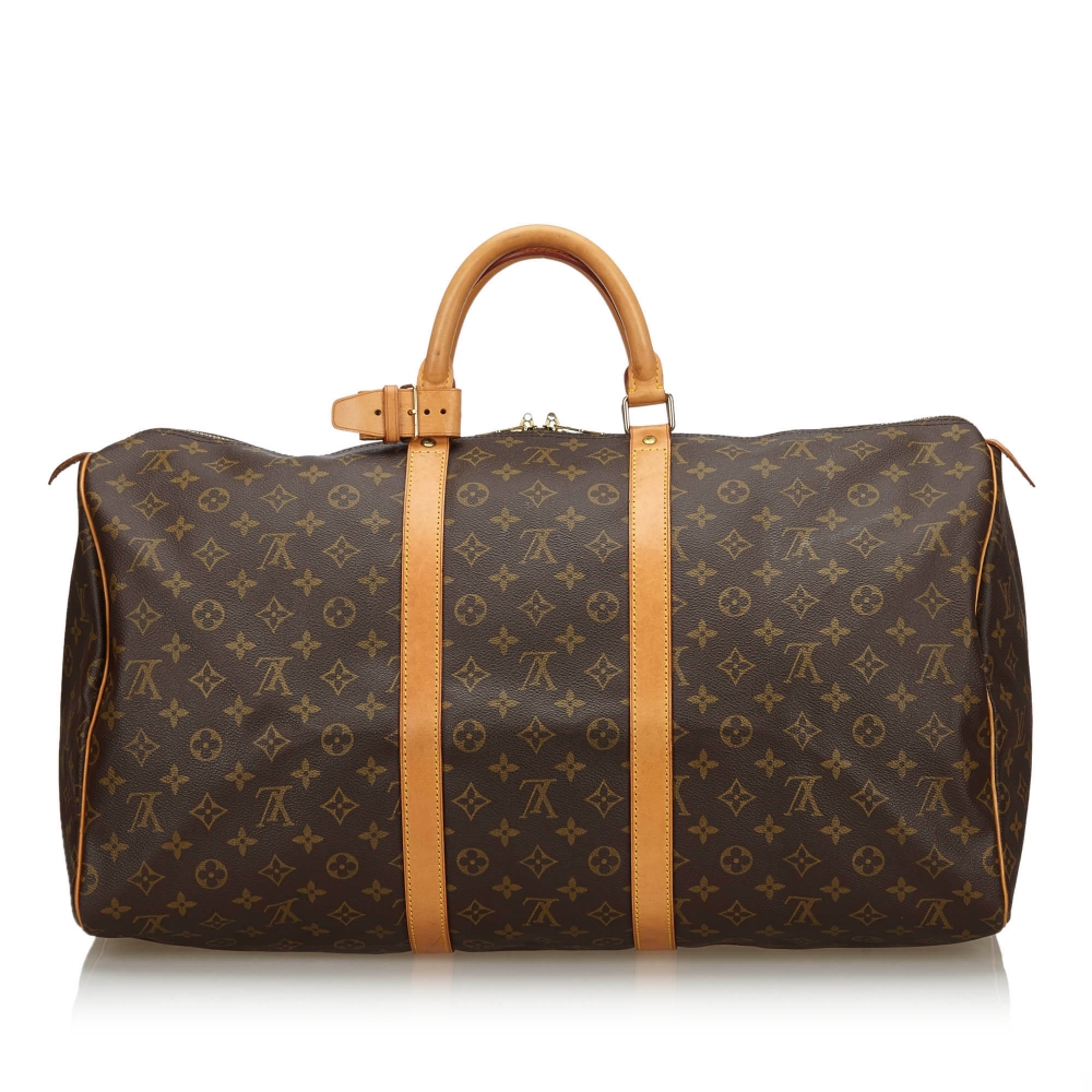 Shop for Louis Vuitton Red Epi Leather Keepall 55 cm Duffle Bag