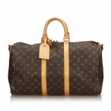 Louis Vuitton Vintage - Monogram Keepall Bandouliere 45 Bag - Marrone - Borsa in Pelle Monogram - Alta Qualità Luxury