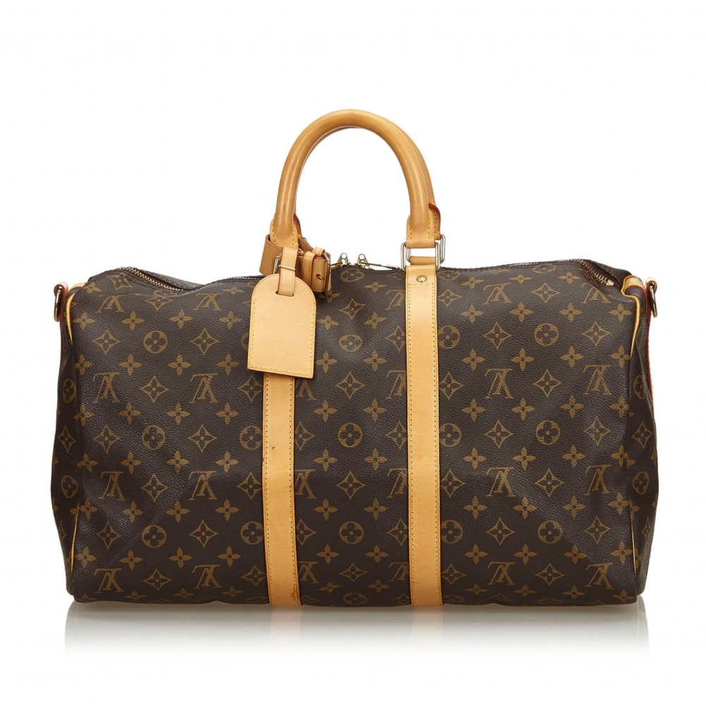 Louis Vuitton Vintage - Monogram Keepall Bandouliere 45 Bag - Brown - Monogram Leather Handbag ...
