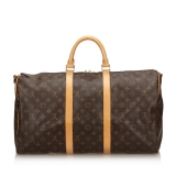 Louis Vuitton Vintage - Monogram Keepall Bandouliere 50 Bag - Marrone - Borsa in Pelle Monogram - Alta Qualità Luxury