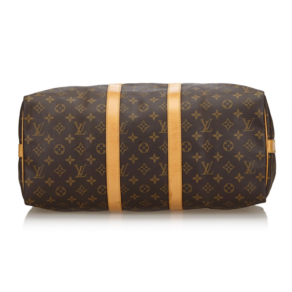 Louis Vuitton Vintage Brown Monogram Keepall 60 Bandouliere Canvas Travel  Bag, Best Price and Reviews
