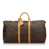 Louis Vuitton Vintage - Monogram Keepall Bandouliere 60 Bag - Marrone - Borsa in Pelle Monogram - Alta Qualità Luxury