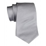 Cravates E.G. - Solid Satin Tie - Ice Gray