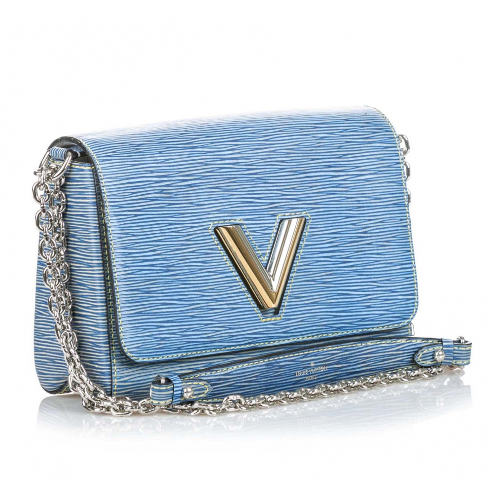 RvceShops Revival, Borsa Louis Vuitton Lockme in pelle blu marino