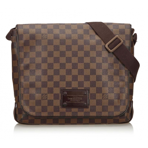 Louis Vuitton Vintage Brown Damier Ebene Brooklyn MM Messenger Bag