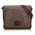 Louis Vuitton Vintage - Damier Ebene Brooklyn MM Bag - Marrone - Borsa in Pelle e Tela Damier - Alta Qualità Luxury