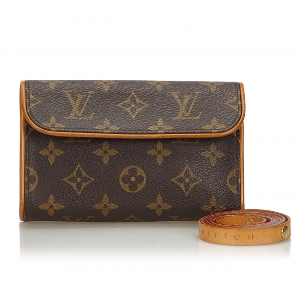Louis Vuitton Vintage - Monogram Florentine Pochette Bag - Brown - Monogram Canvas and Leather Handbag - Luxury High Quality