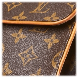 Louis Vuitton Vintage - Monogram Florentine Pochette Bag - Marrone - Borsa in Pelle e Tela Monogramma - Alta Qualità Luxury