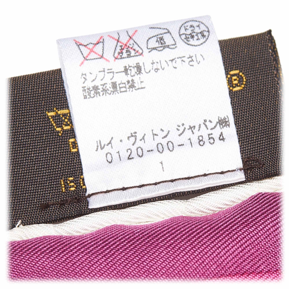 Louis Vuitton Vintage - Printed Silk Scarf - Pink - LV Silk Scarf