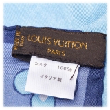 Louis Vuitton Vintage - Floral Silk Scarf - Blue - LV Silk Scarf - Luxury High Quality