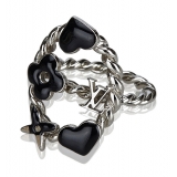 Louis Vuitton Vintage - Metal Bague Sweet Monogram Ring - Silver Black - LV Ring - Luxury High Quality
