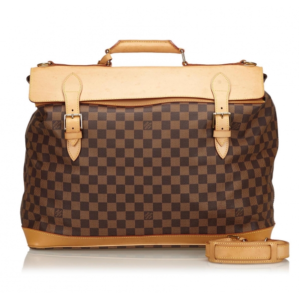 Louis Vuitton Vintage - Damier Ebene Clipper Bag - Marrone - Borsa in Pelle e Tela Damier - Alta Qualità Luxury