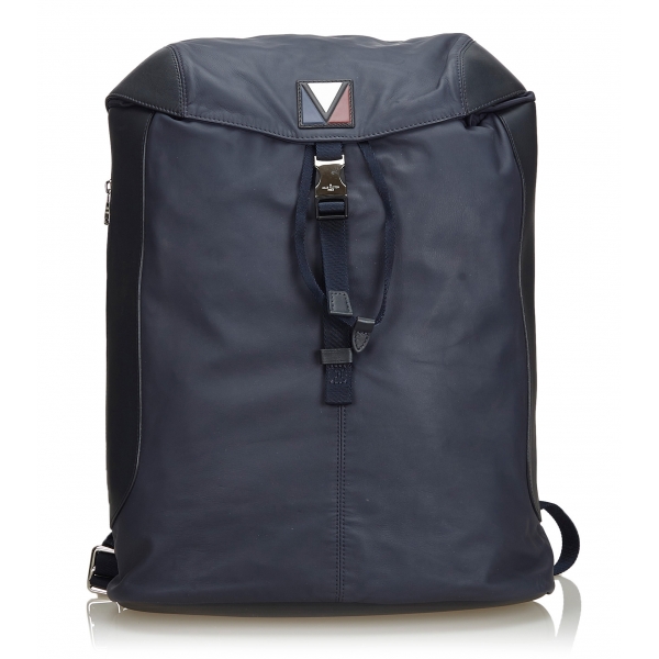 Louis Vuitton Vintage - V-Line Pulse Backpack Bag - Nero - Borsa Zaino in Pelle - Alta Qualità ...